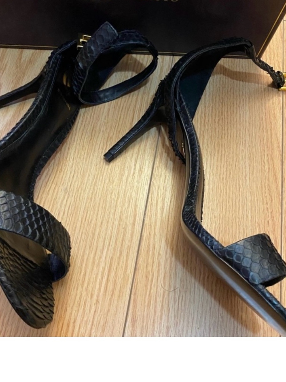 Leather  Black Stiletto size 10